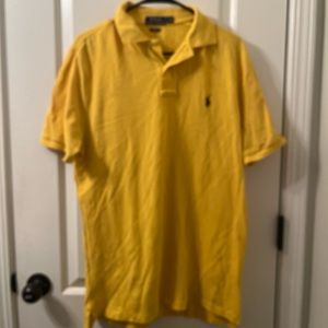 Polo Ralph Lauren Men's Polo Shirt Little Pony Classic Fit Size Medium Gold